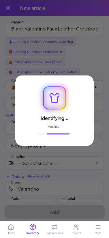 AI scanning a product